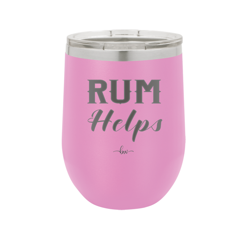 Rum Helps - Laser Engraved Stainless Steel Drinkware - 1848 -