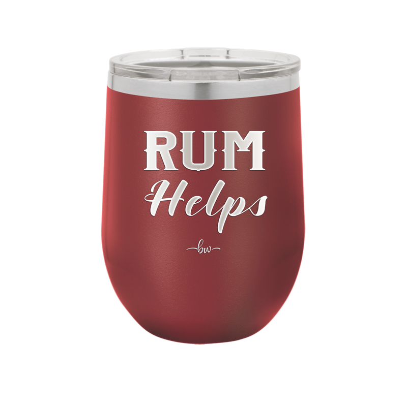 Rum Helps - Laser Engraved Stainless Steel Drinkware - 1848 -