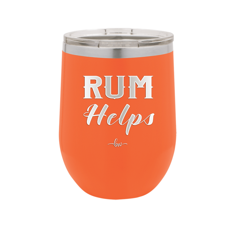 Rum Helps - Laser Engraved Stainless Steel Drinkware - 1848 -