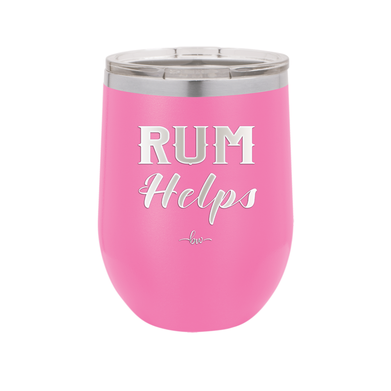 Rum Helps - Laser Engraved Stainless Steel Drinkware - 1848 -