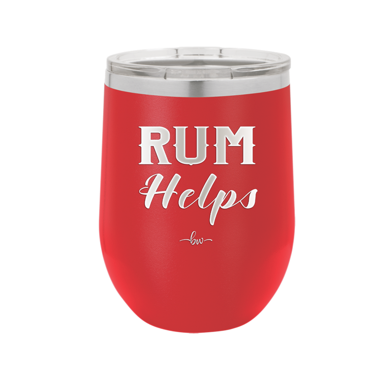 Rum Helps - Laser Engraved Stainless Steel Drinkware - 1848 -