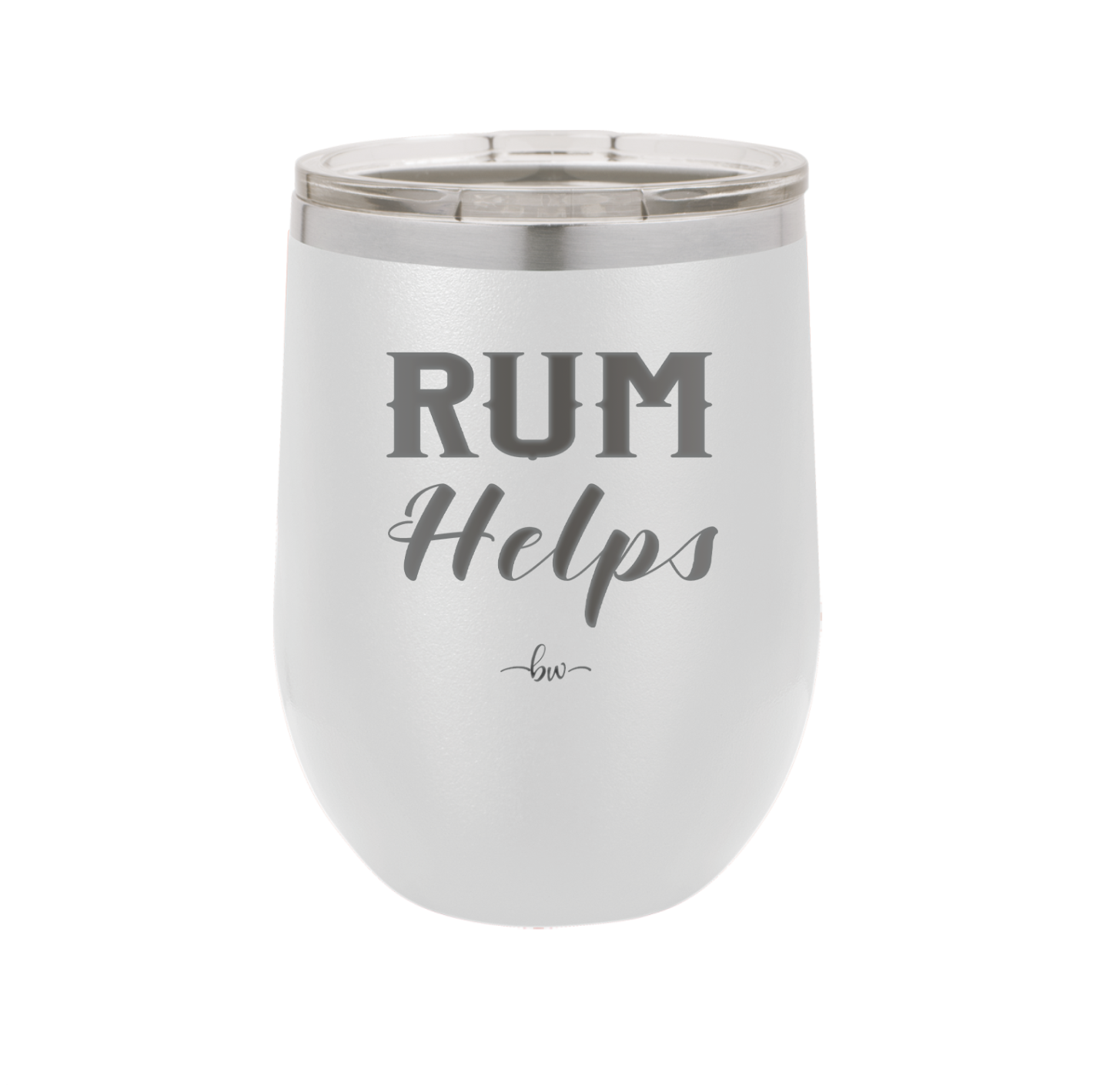 Rum Helps - Laser Engraved Stainless Steel Drinkware - 1848 -