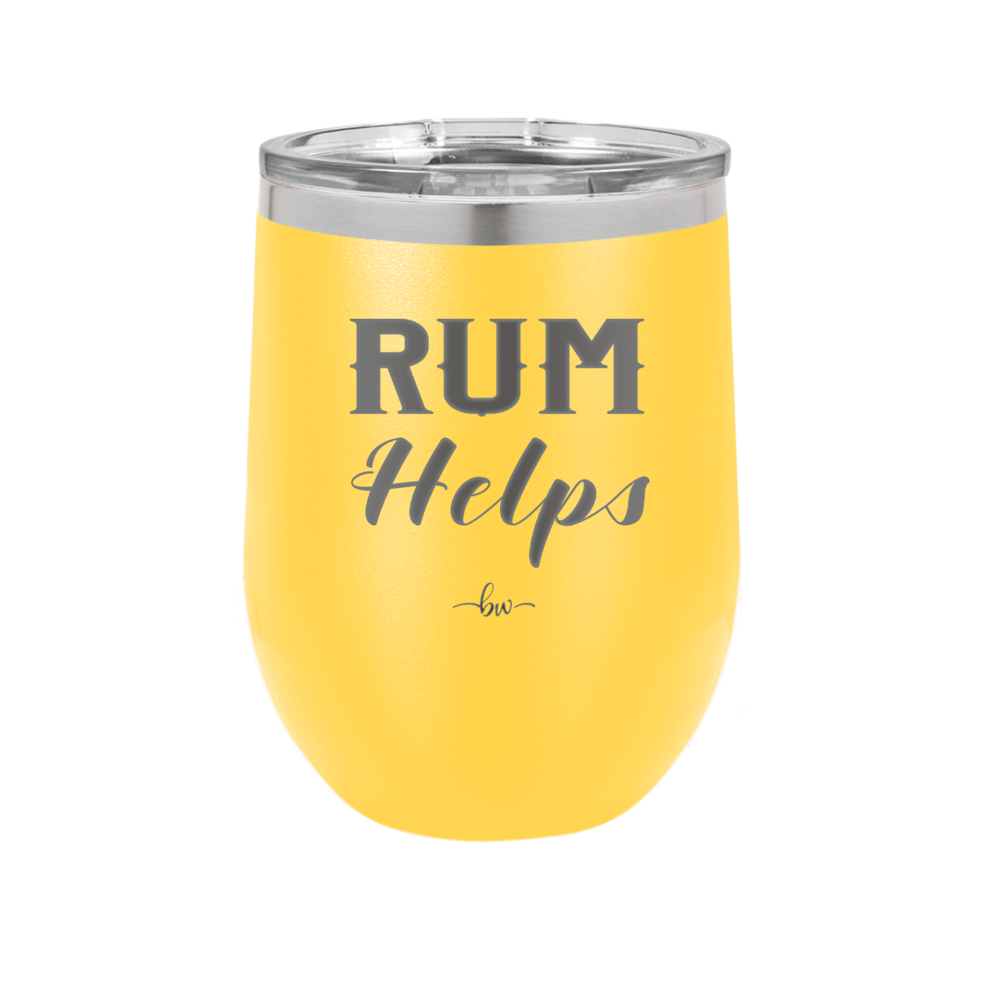 Rum Helps - Laser Engraved Stainless Steel Drinkware - 1848 -