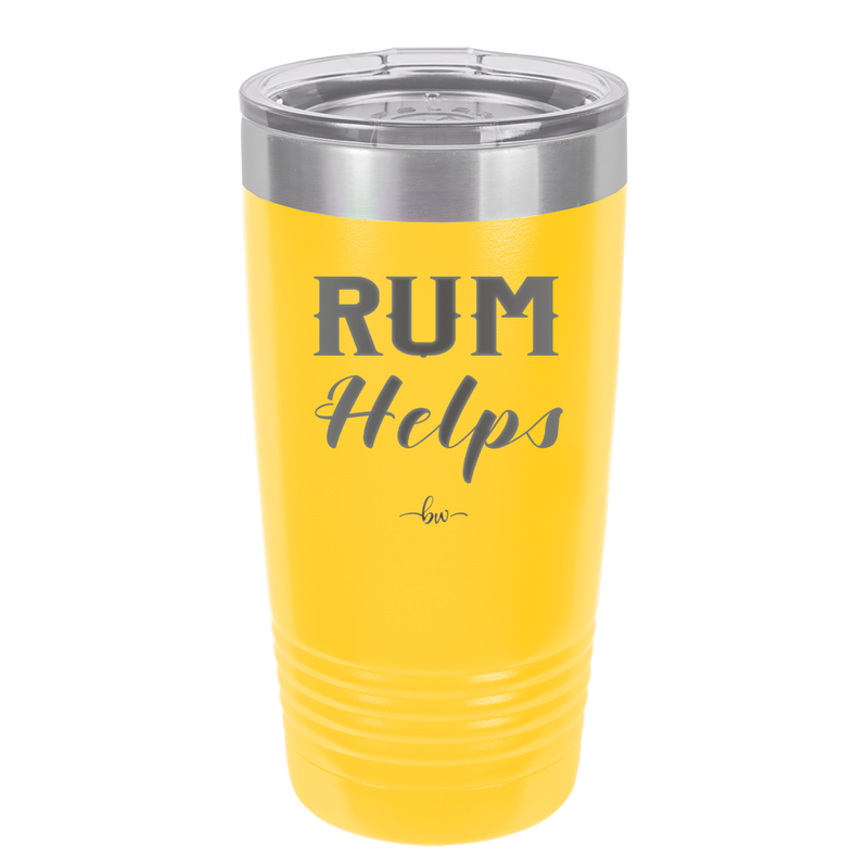 Rum Helps - Laser Engraved Stainless Steel Drinkware - 1848 -