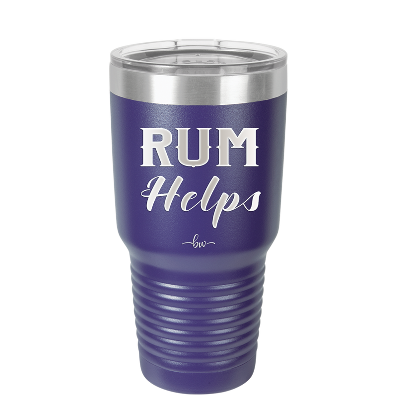Rum Helps - Laser Engraved Stainless Steel Drinkware - 1848 -