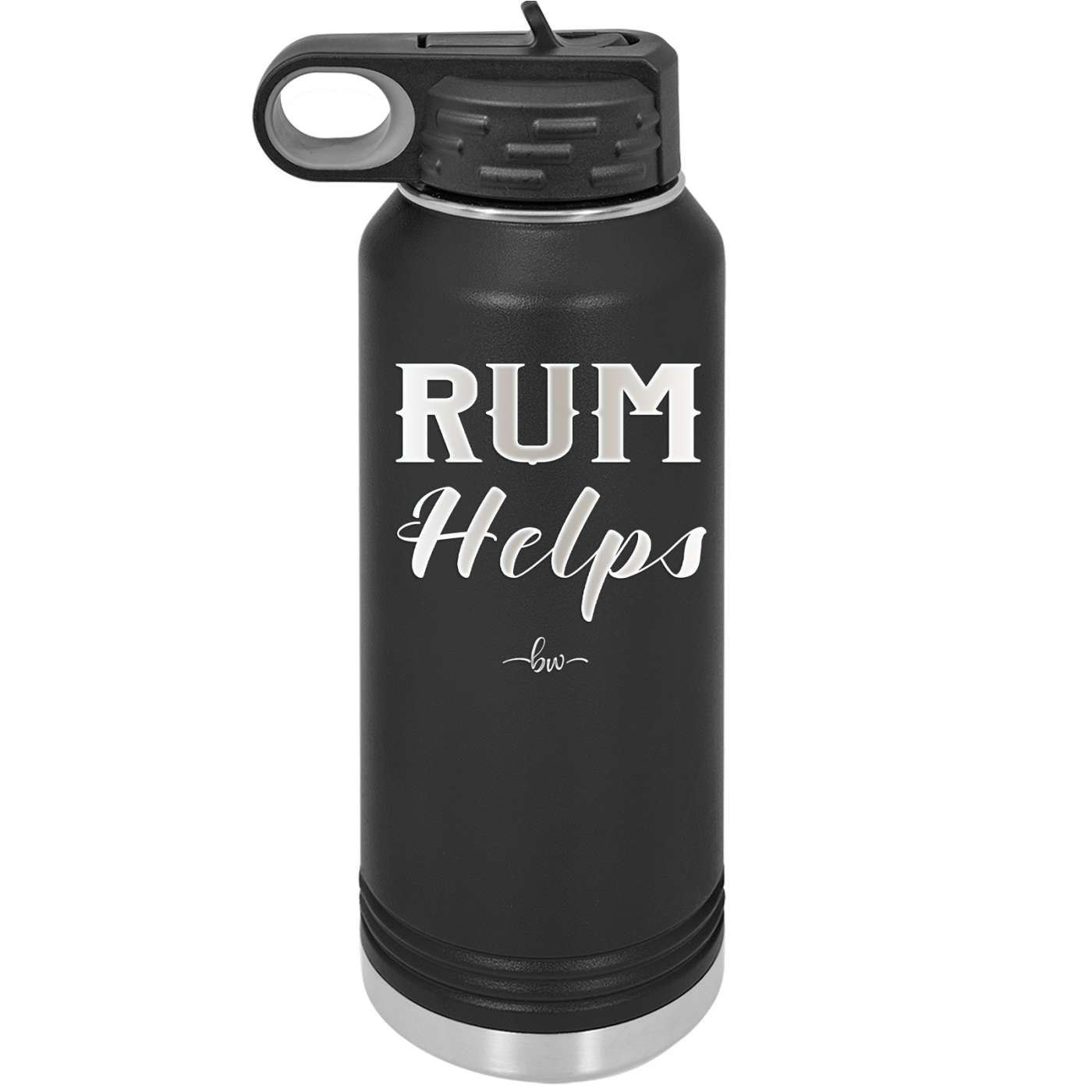 Rum Helps - Laser Engraved Stainless Steel Drinkware - 1848 -