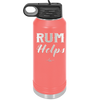 Rum Helps - Laser Engraved Stainless Steel Drinkware - 1848 -