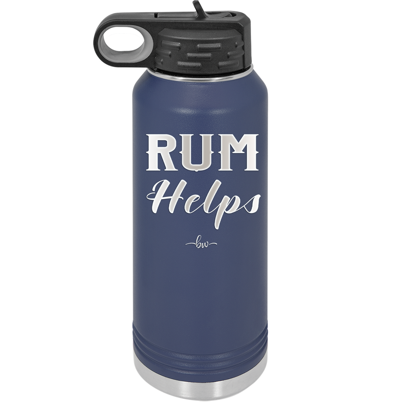 Rum Helps - Laser Engraved Stainless Steel Drinkware - 1848 -