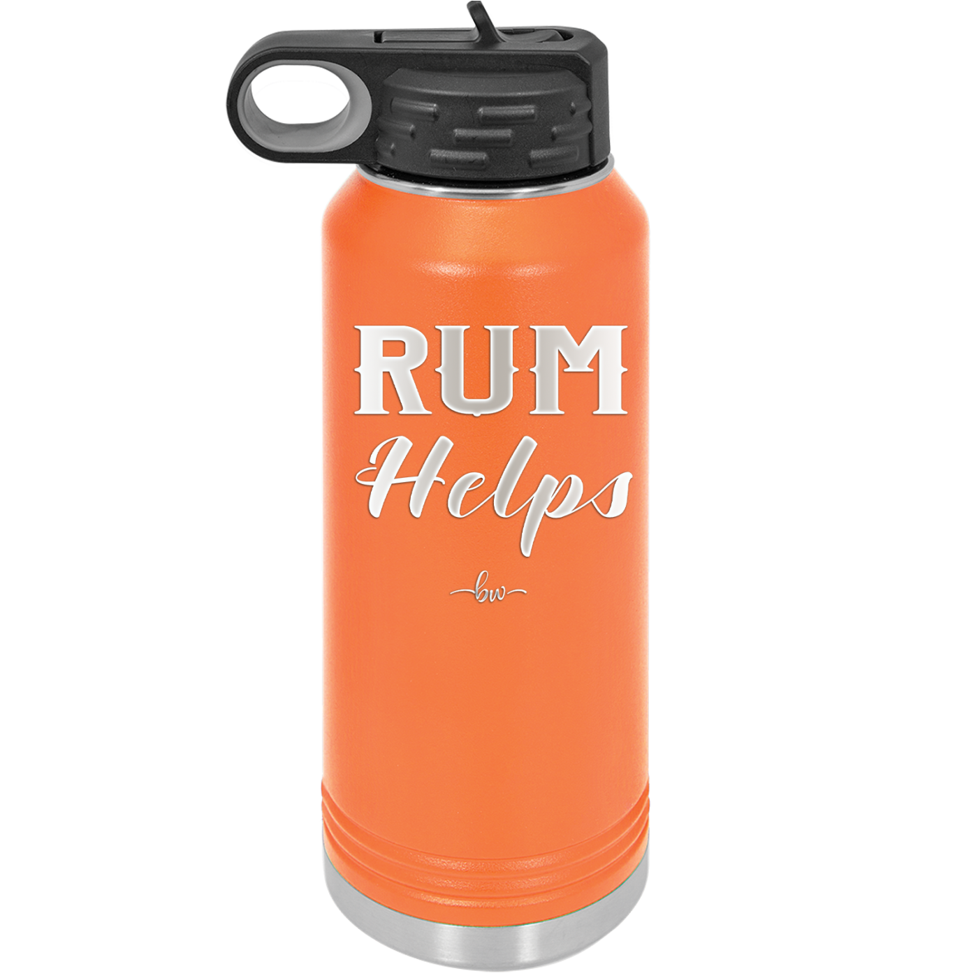 Rum Helps - Laser Engraved Stainless Steel Drinkware - 1848 -