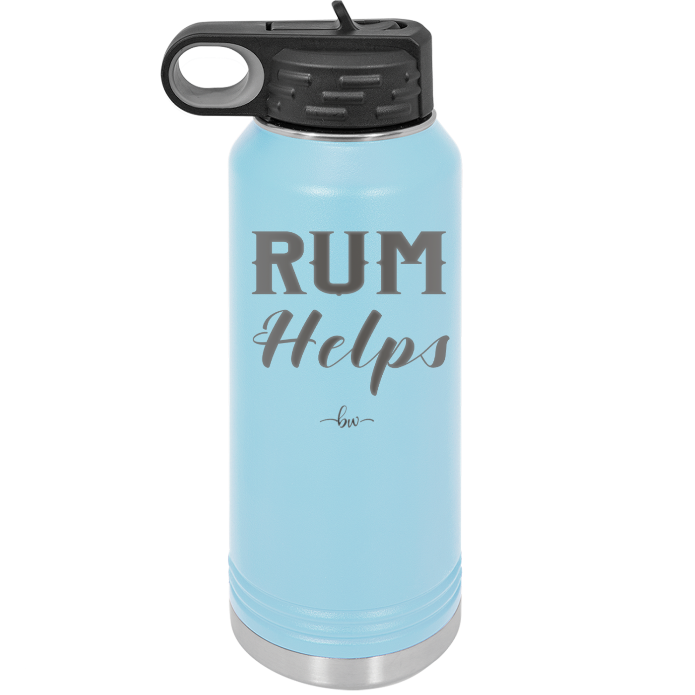 Rum Helps - Laser Engraved Stainless Steel Drinkware - 1848 -