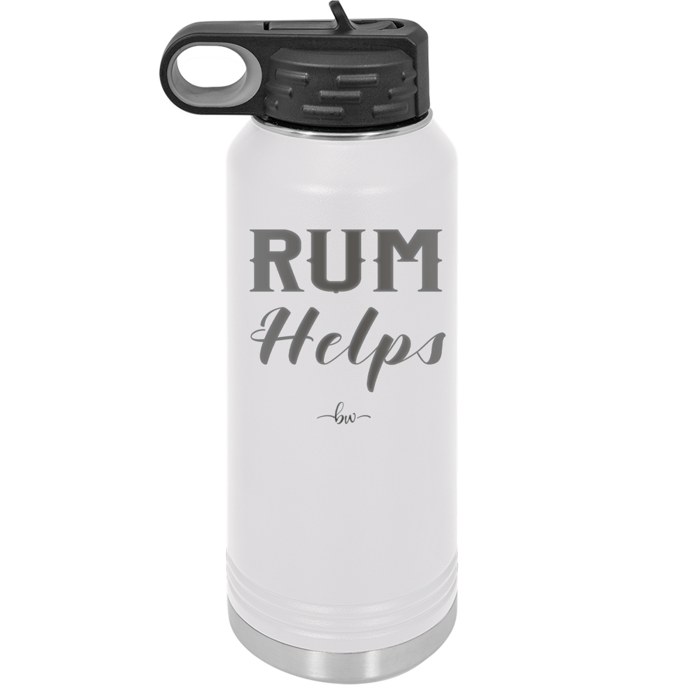 Rum Helps - Laser Engraved Stainless Steel Drinkware - 1848 -