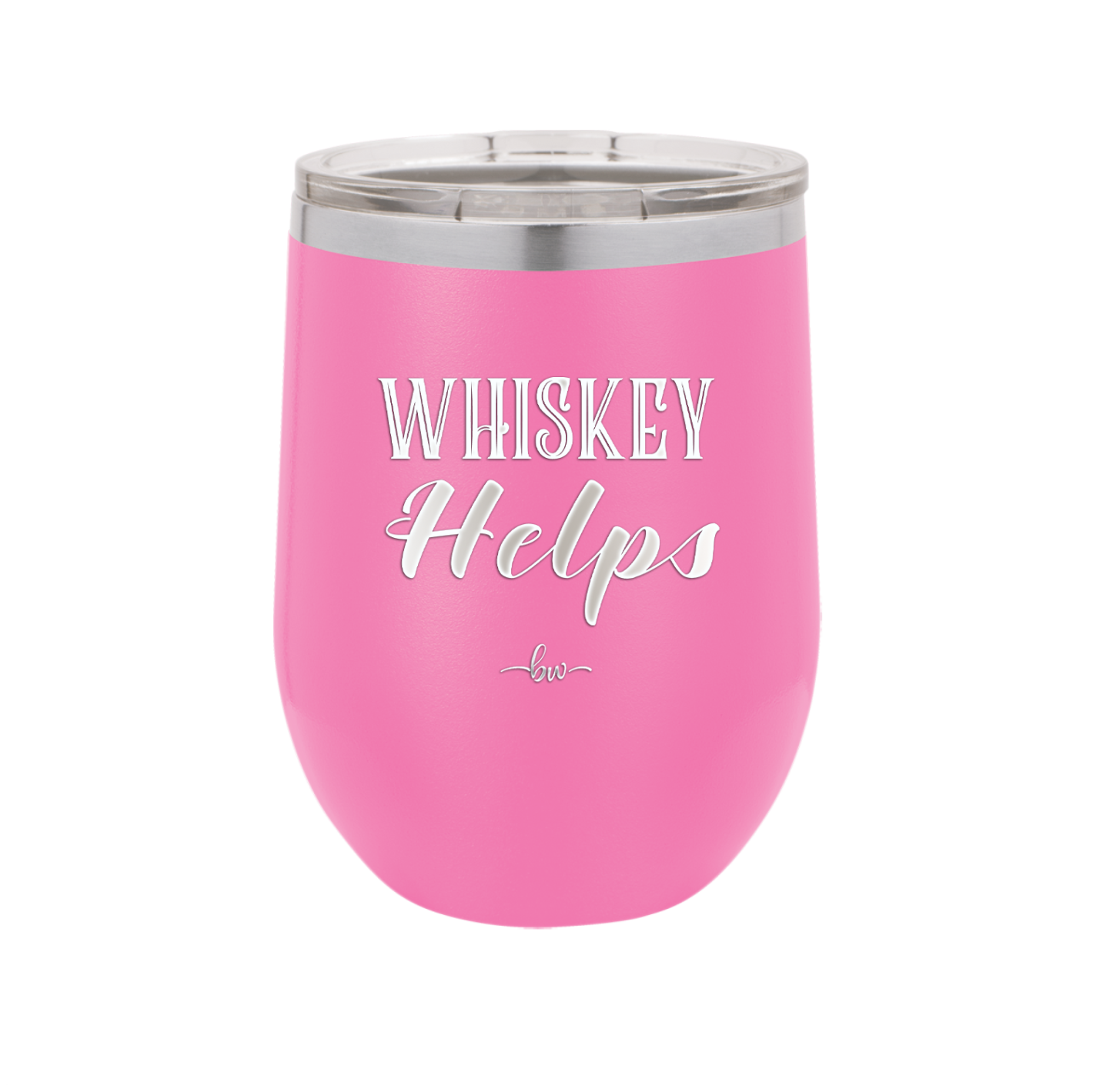Whiskey Helps - Laser Engraved Stainless Steel Drinkware - 1849 -