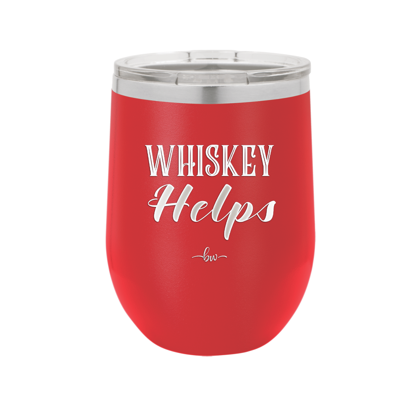Whiskey Helps - Laser Engraved Stainless Steel Drinkware - 1849 -