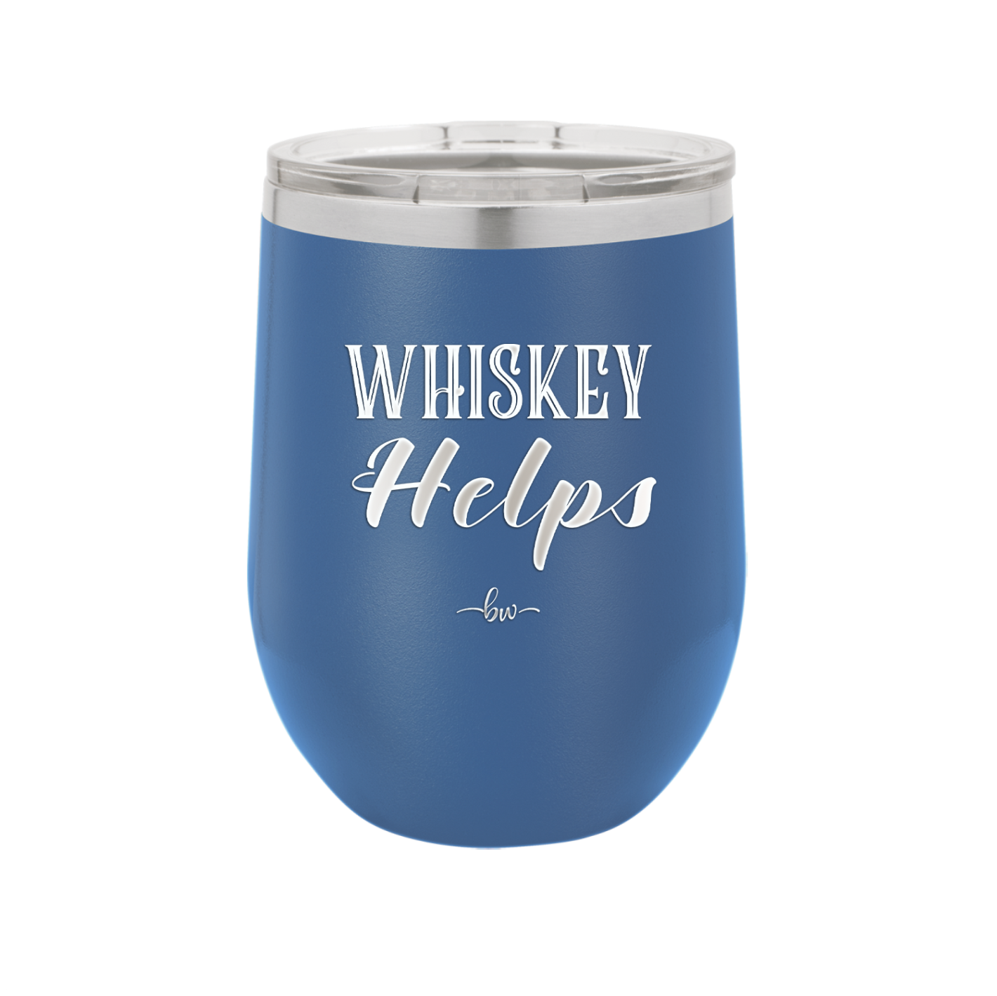 Whiskey Helps - Laser Engraved Stainless Steel Drinkware - 1849 -
