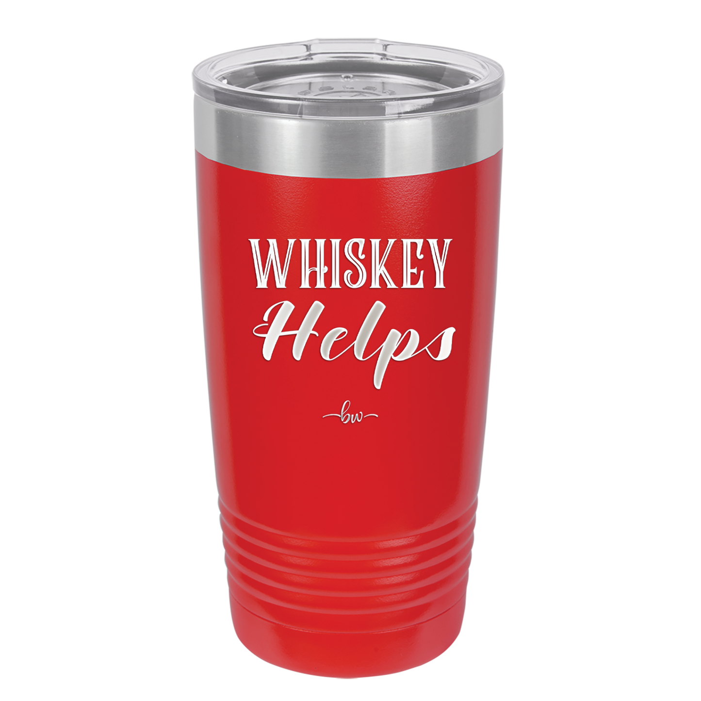 Whiskey Helps - Laser Engraved Stainless Steel Drinkware - 1849 -