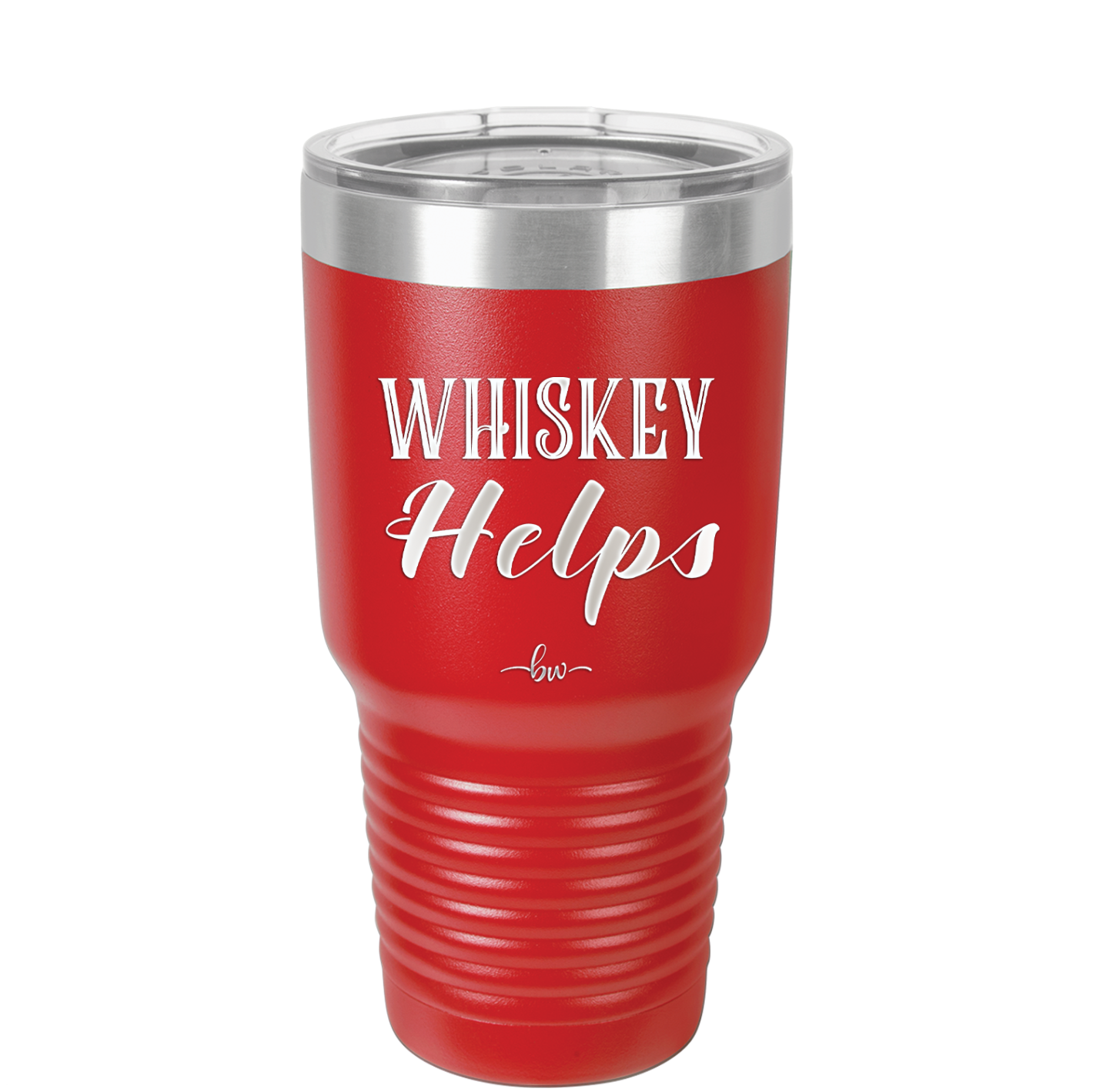 Whiskey Helps - Laser Engraved Stainless Steel Drinkware - 1849 -
