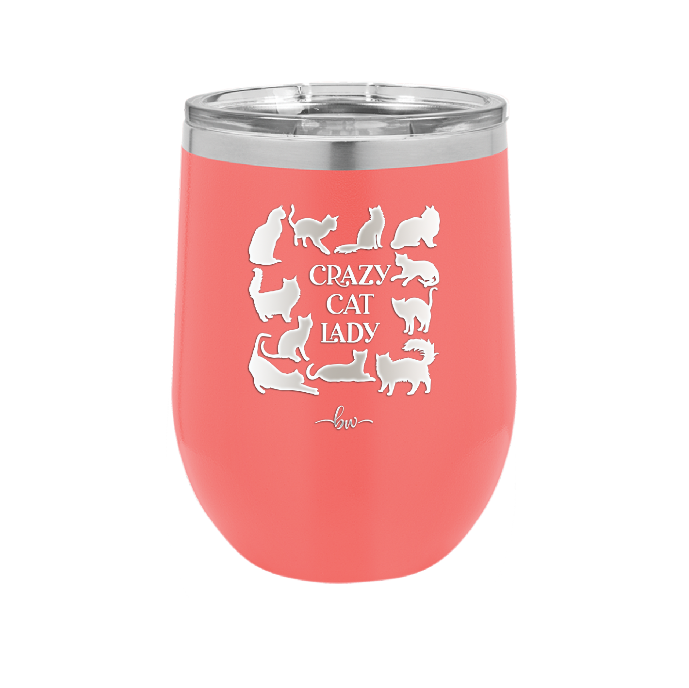 Crazy Cat Lady - Laser Engraved Stainless Steel Drinkware - 1860 -