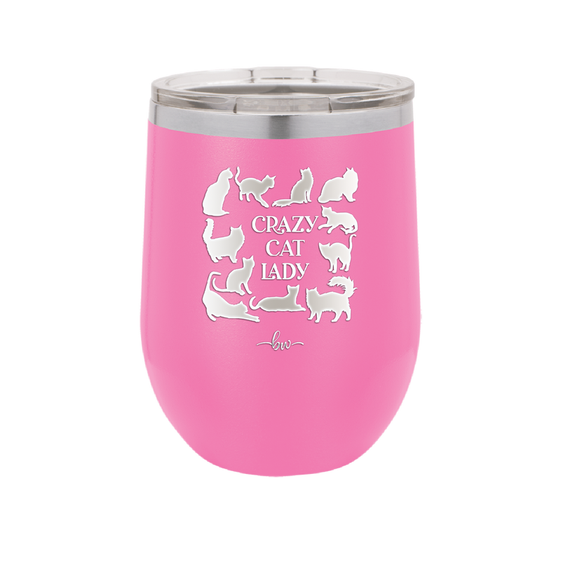 Crazy Cat Lady - Laser Engraved Stainless Steel Drinkware - 1860 -
