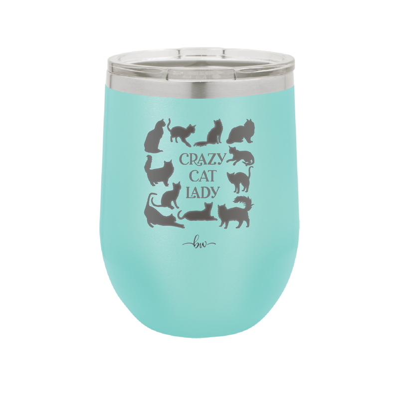 Crazy Cat Lady - Laser Engraved Stainless Steel Drinkware - 1860 -