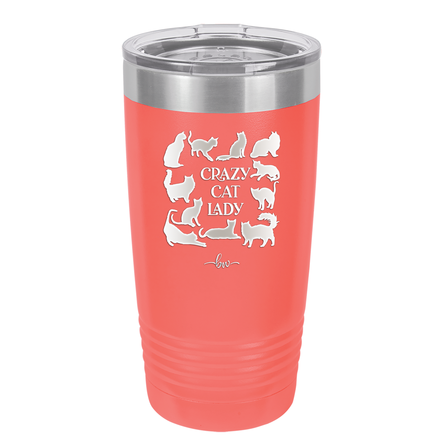 Crazy Cat Lady - Laser Engraved Stainless Steel Drinkware - 1860 -