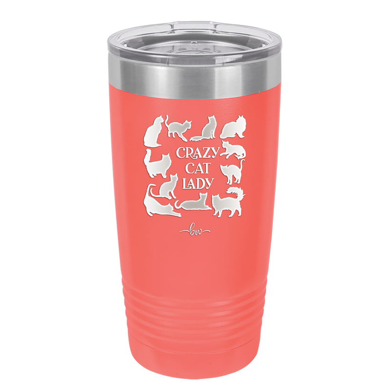 Crazy Cat Lady - Laser Engraved Stainless Steel Drinkware - 1860 -