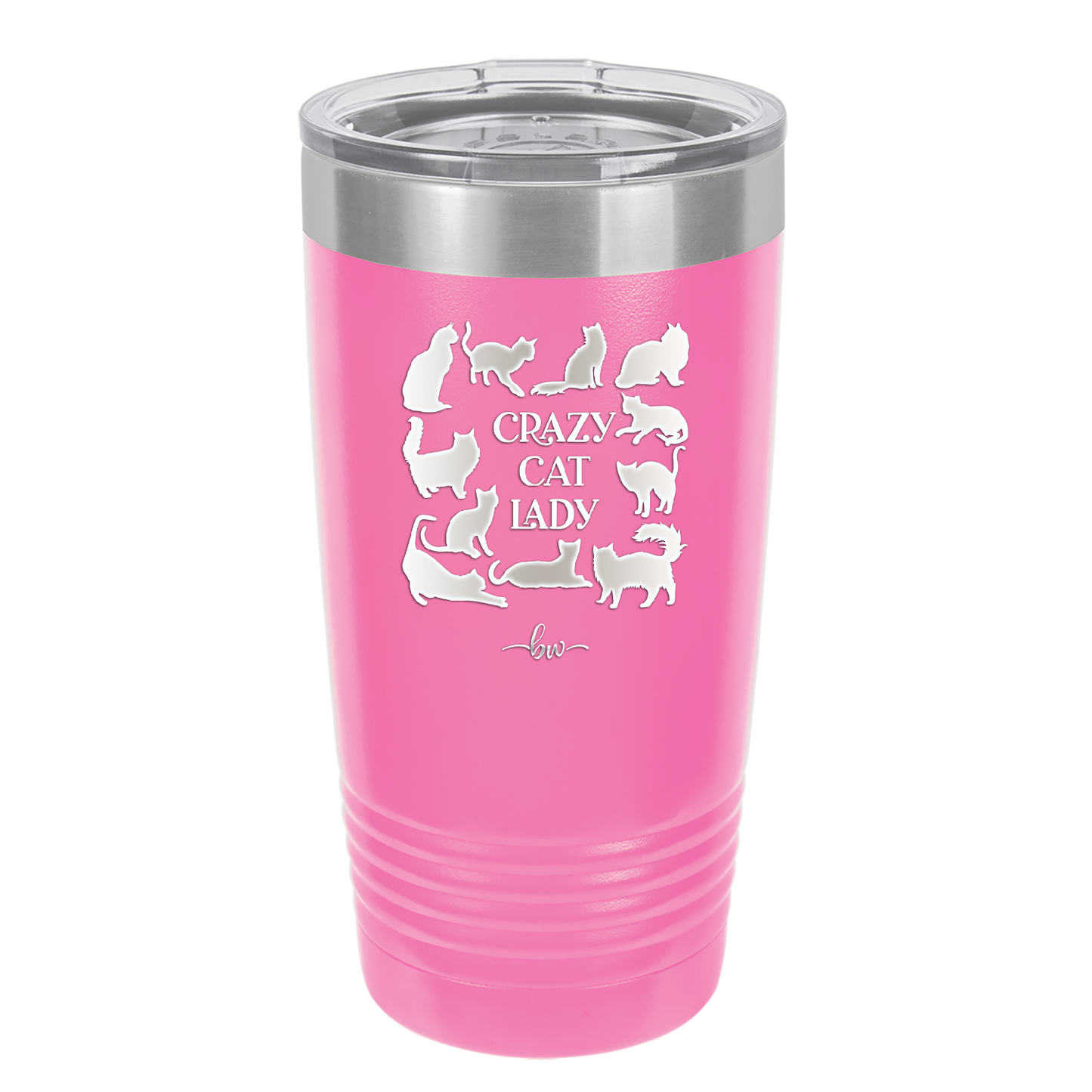 Crazy Cat Lady - Laser Engraved Stainless Steel Drinkware - 1860 -