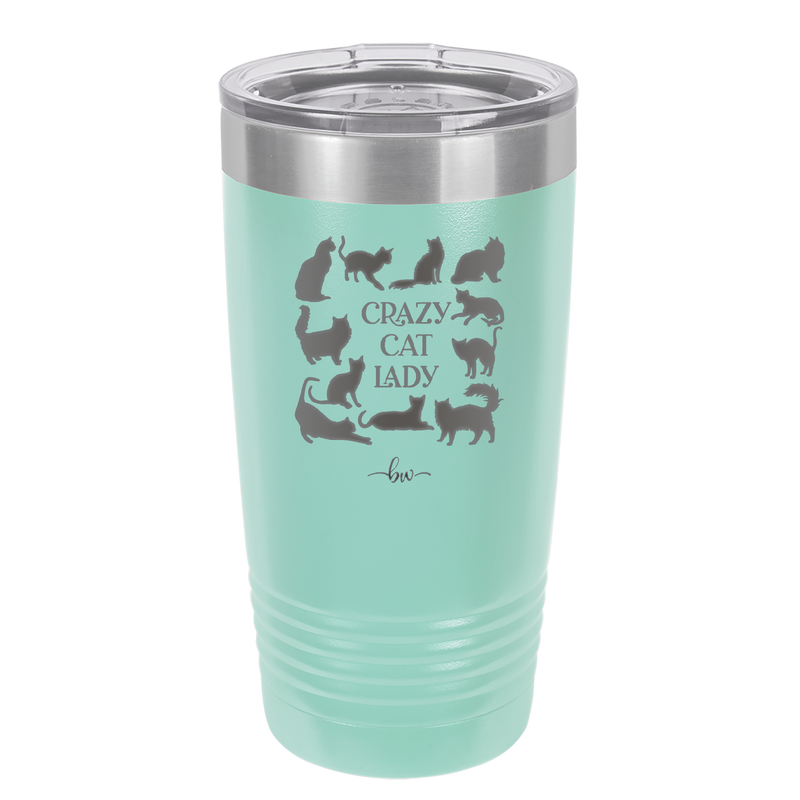 Crazy Cat Lady - Laser Engraved Stainless Steel Drinkware - 1860 -