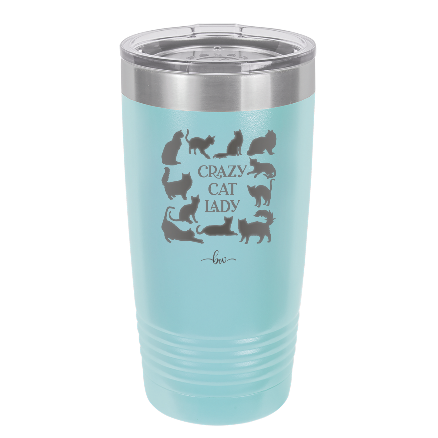 Crazy Cat Lady - Laser Engraved Stainless Steel Drinkware - 1860 -
