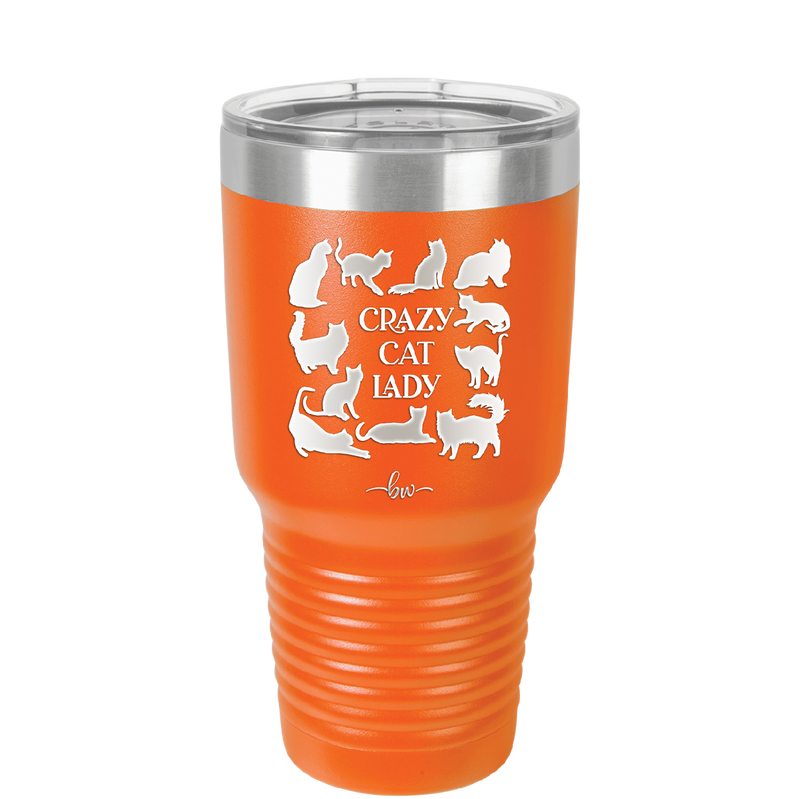 Crazy Cat Lady - Laser Engraved Stainless Steel Drinkware - 1860 -