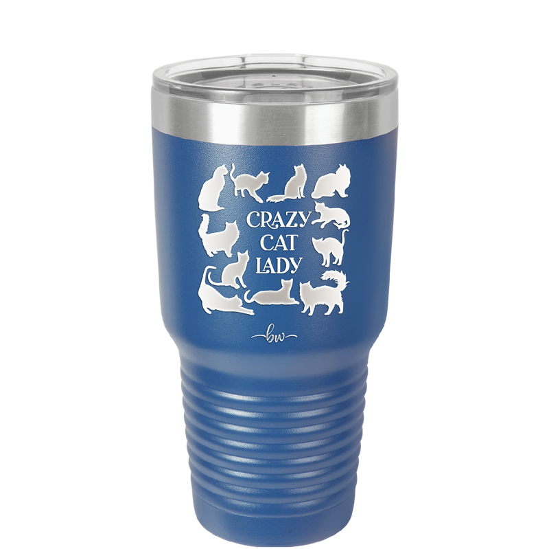 Crazy Cat Lady - Laser Engraved Stainless Steel Drinkware - 1860 -