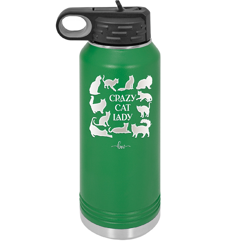 Crazy Cat Lady - Laser Engraved Stainless Steel Drinkware - 1860 -