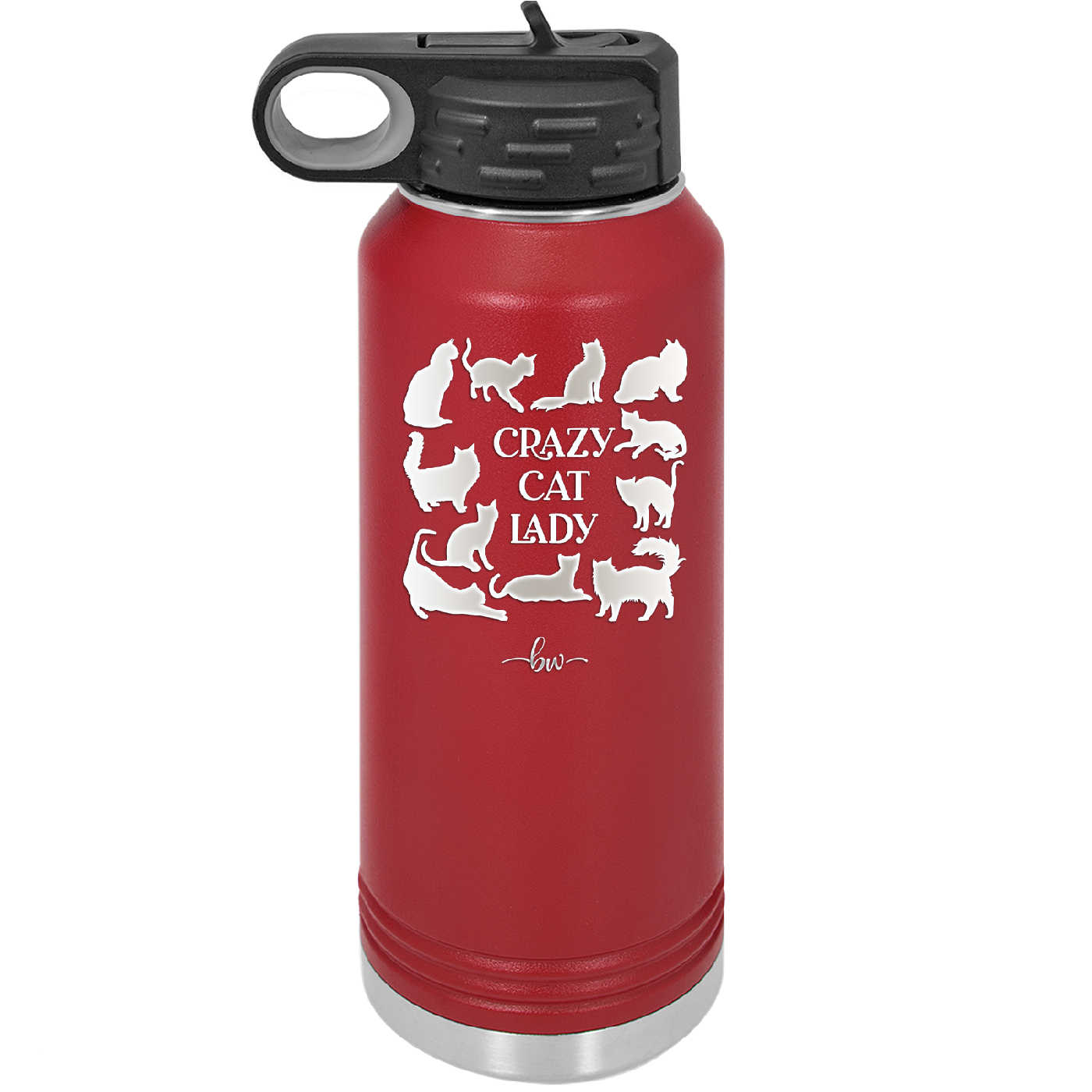 Crazy Cat Lady - Laser Engraved Stainless Steel Drinkware - 1860 -