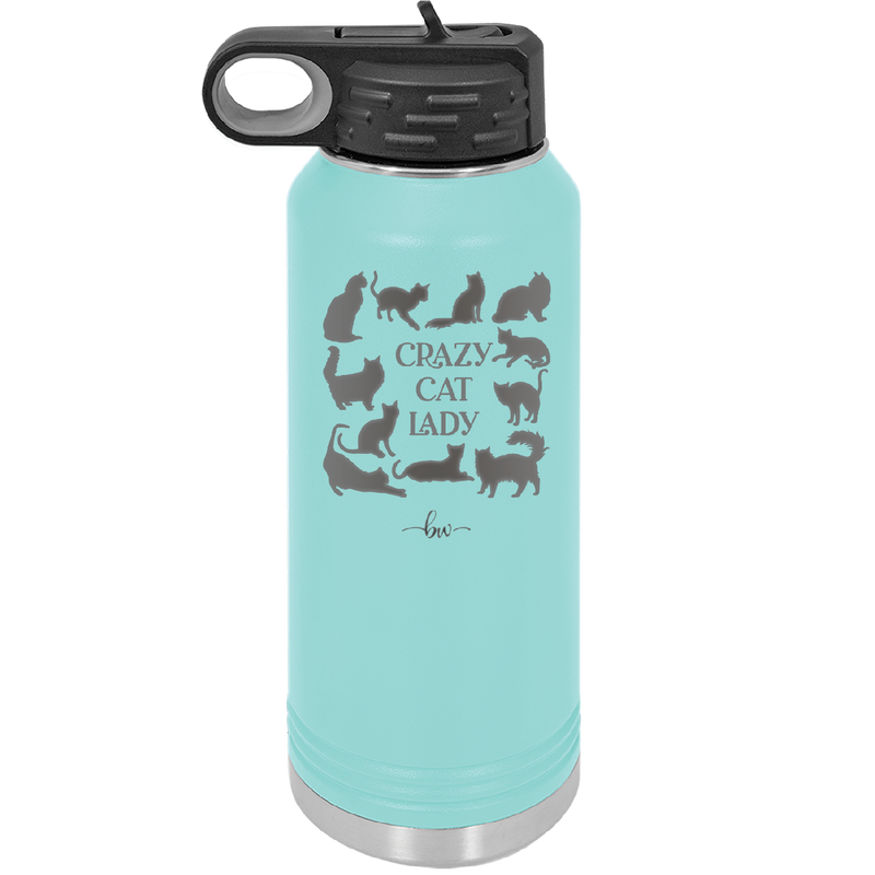 Crazy Cat Lady - Laser Engraved Stainless Steel Drinkware - 1860 -