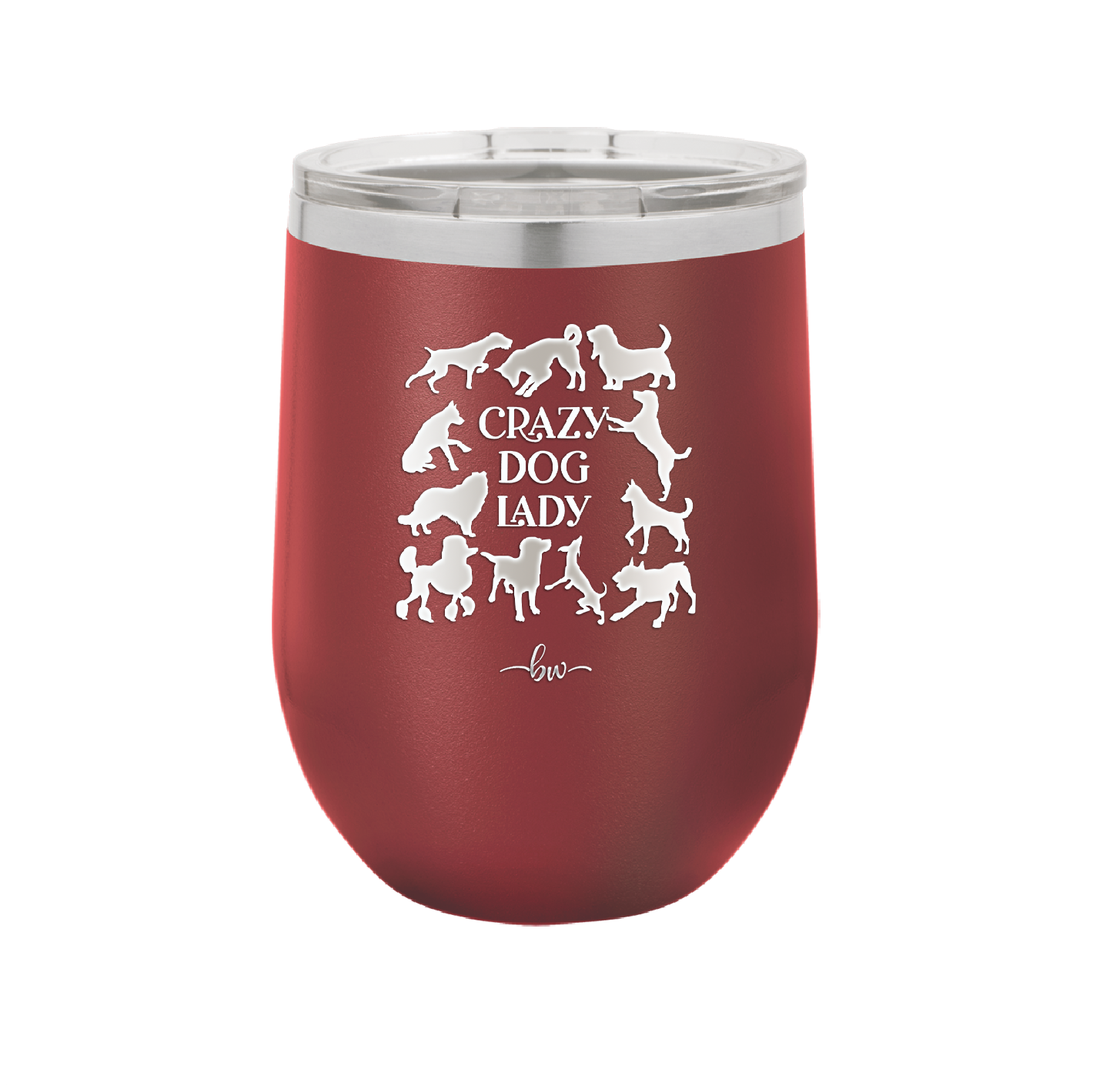 Crazy Dog Lady - Laser Engraved Stainless Steel Drinkware - 1861 -