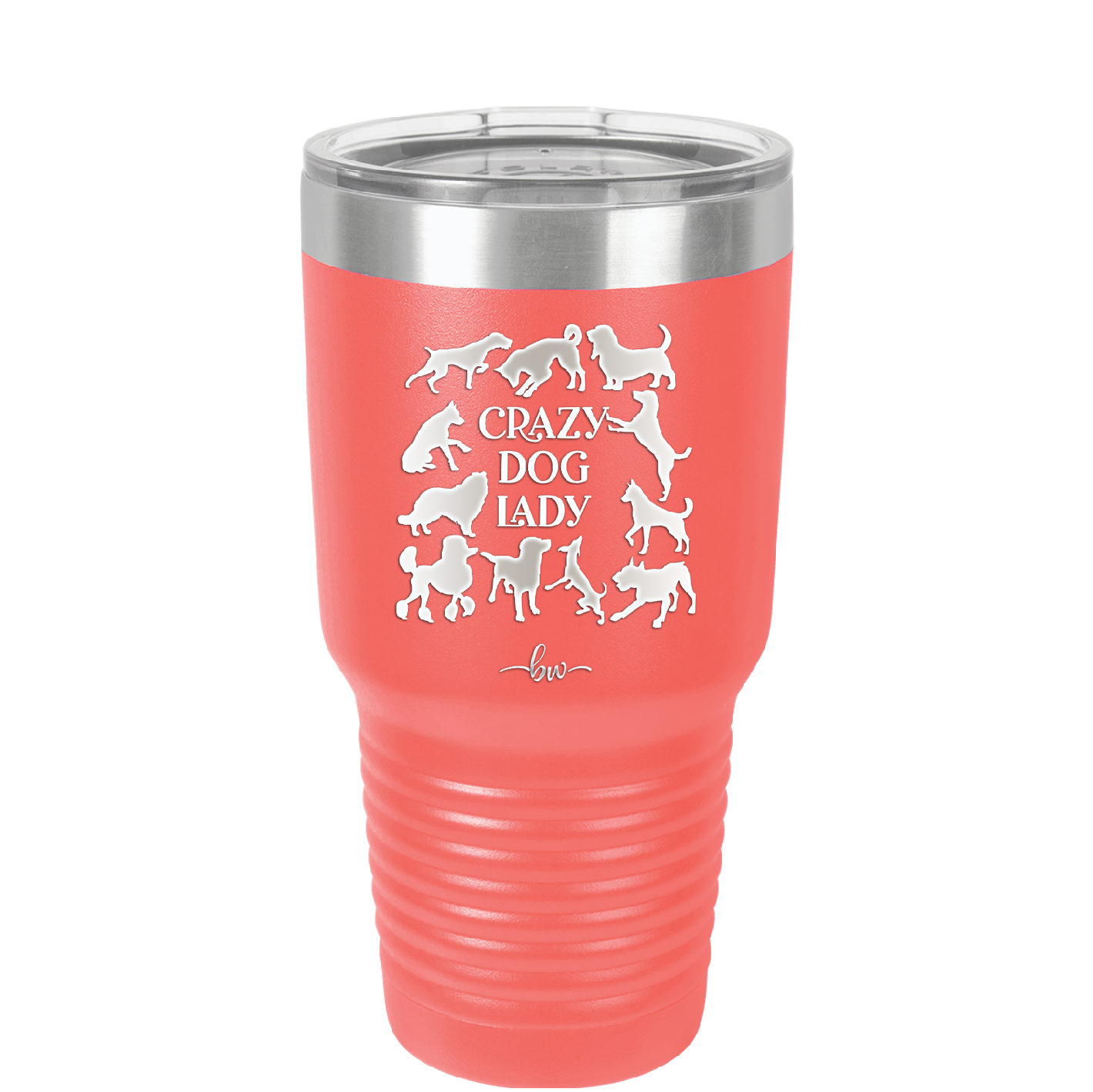 Crazy Dog Lady - Laser Engraved Stainless Steel Drinkware - 1861 -