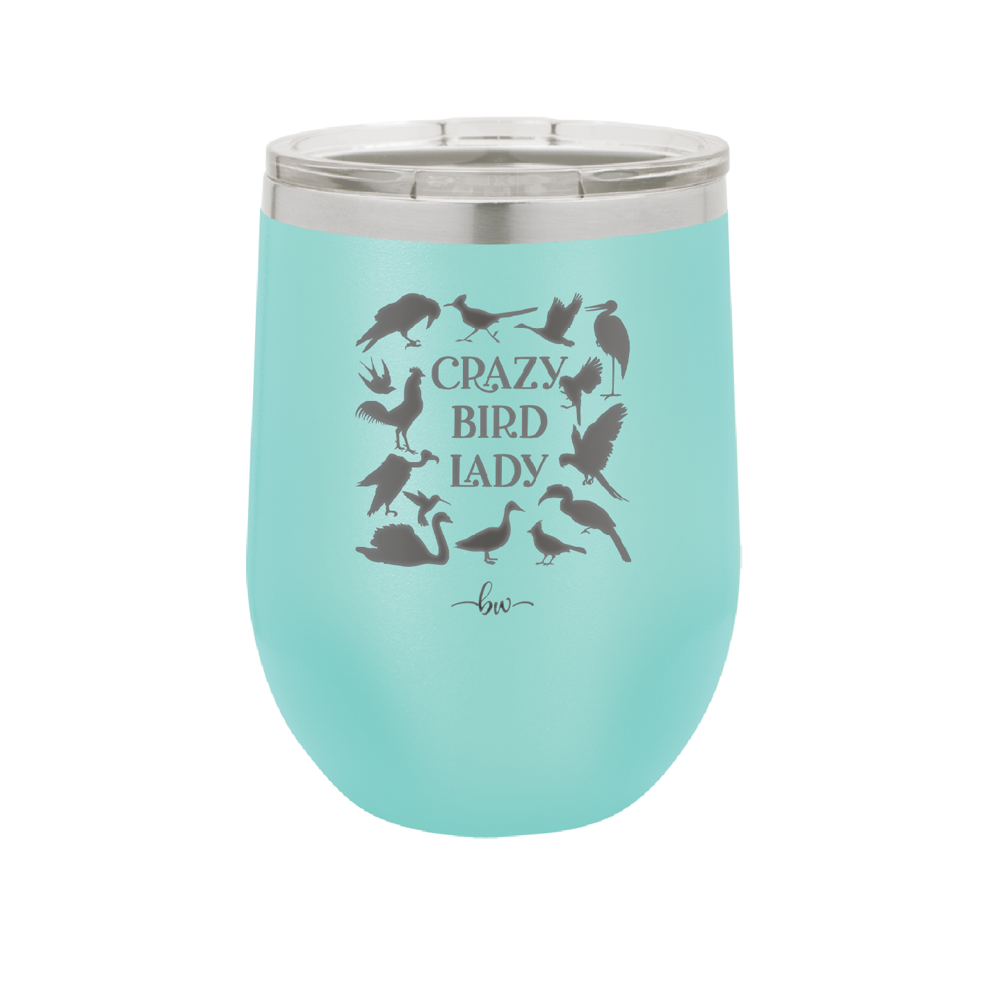 Crazy Bird Lady - Laser Engraved Stainless Steel Drinkware - 1862 -