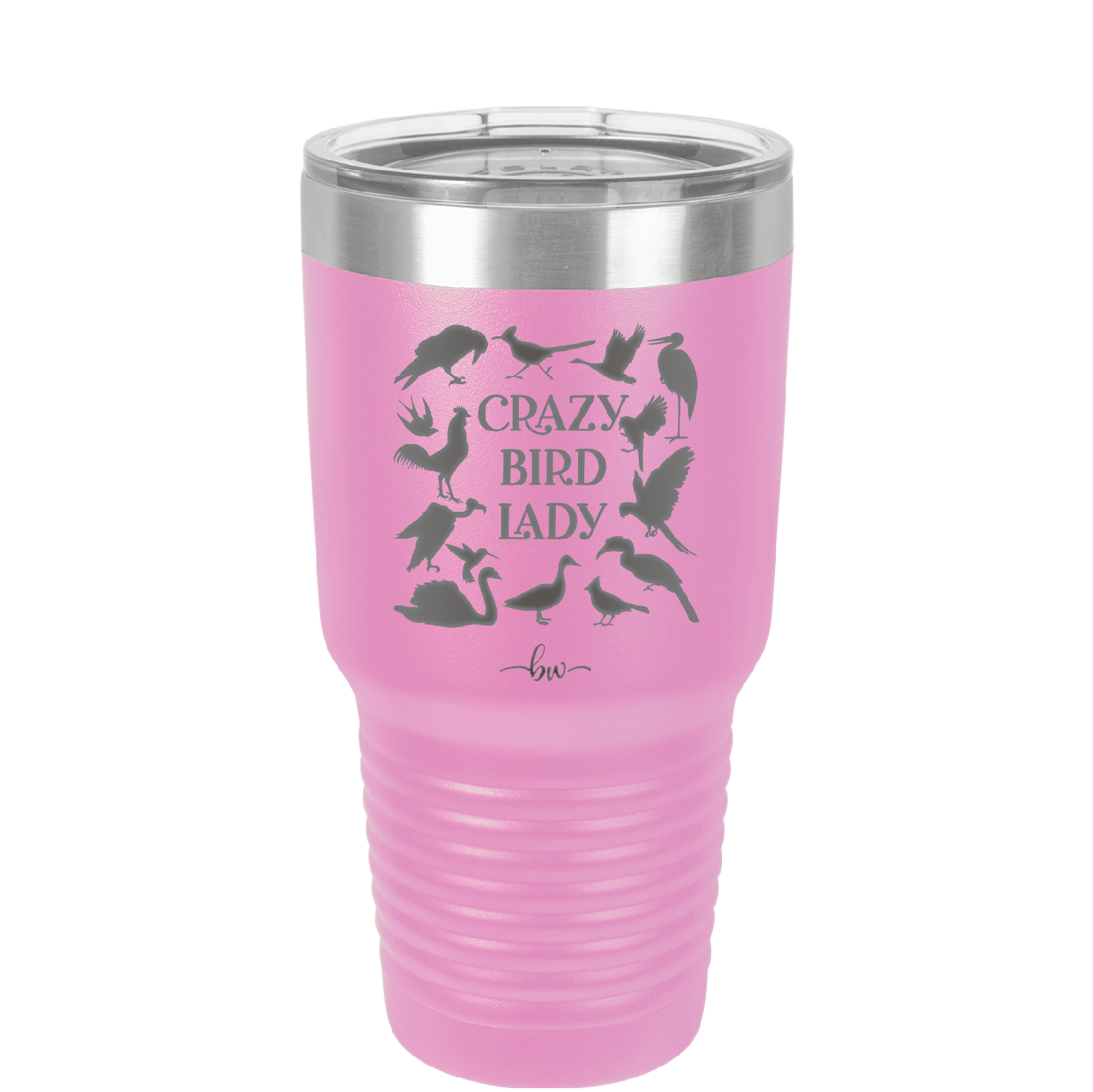 Crazy Bird Lady - Laser Engraved Stainless Steel Drinkware - 1862 -