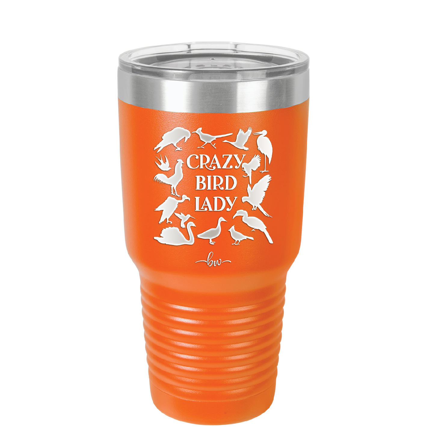 Crazy Bird Lady - Laser Engraved Stainless Steel Drinkware - 1862 -