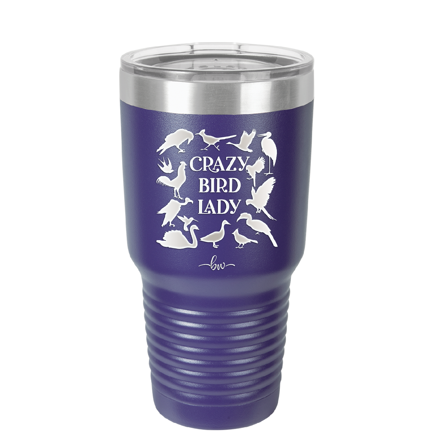 Crazy Bird Lady - Laser Engraved Stainless Steel Drinkware - 1862 -