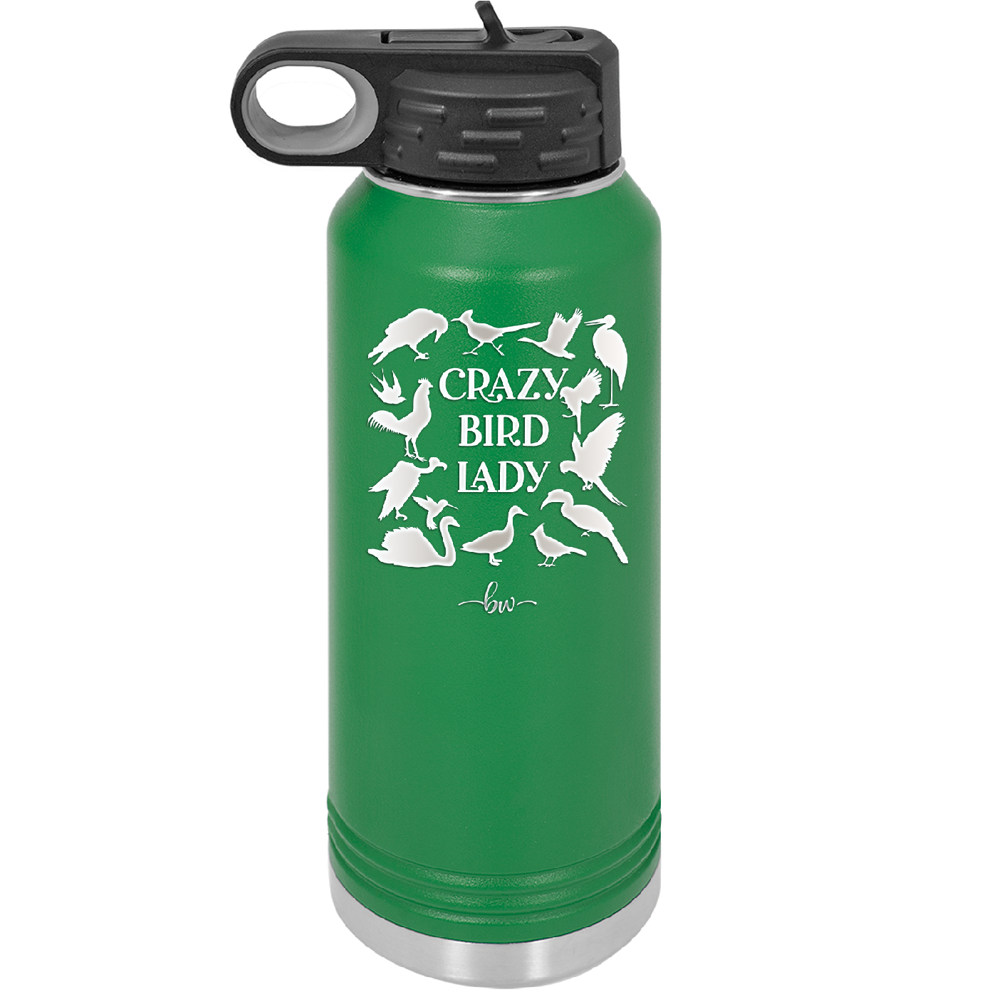 Crazy Bird Lady - Laser Engraved Stainless Steel Drinkware - 1862 -