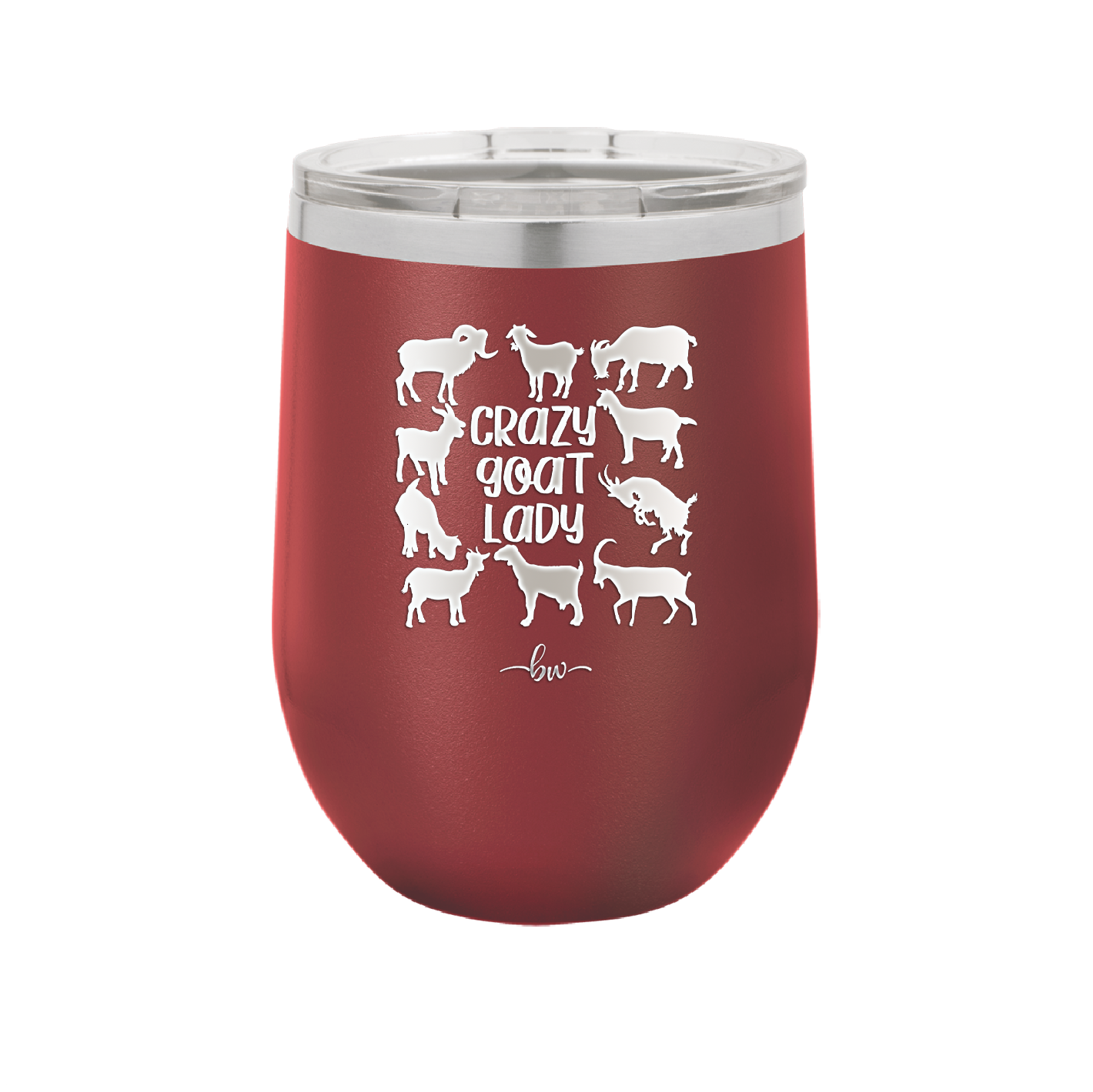 Crazy Goat Lady - Laser Engraved Stainless Steel Drinkware - 1864 -