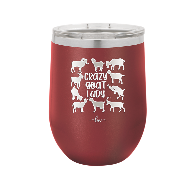 Crazy Goat Lady - Laser Engraved Stainless Steel Drinkware - 1864 -