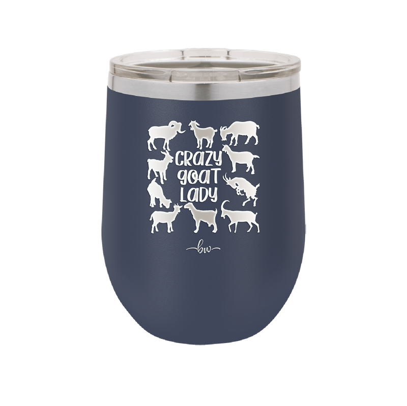 Crazy Goat Lady - Laser Engraved Stainless Steel Drinkware - 1864 -