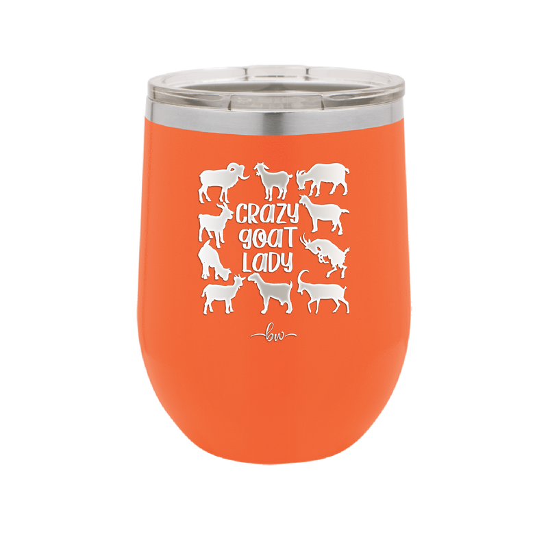 Crazy Goat Lady - Laser Engraved Stainless Steel Drinkware - 1864 -