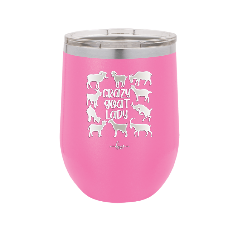 Crazy Goat Lady - Laser Engraved Stainless Steel Drinkware - 1864 -
