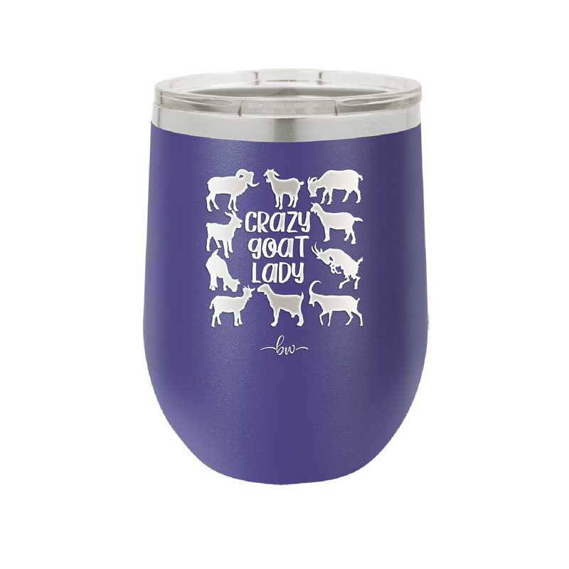 Crazy Goat Lady - Laser Engraved Stainless Steel Drinkware - 1864 -