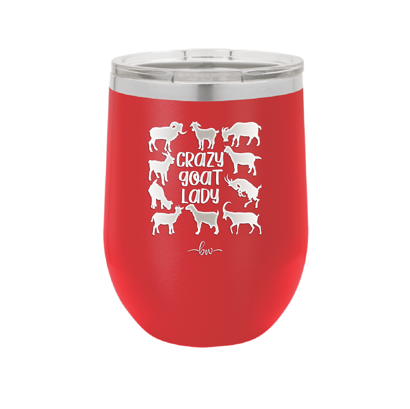 Crazy Goat Lady - Laser Engraved Stainless Steel Drinkware - 1864 -