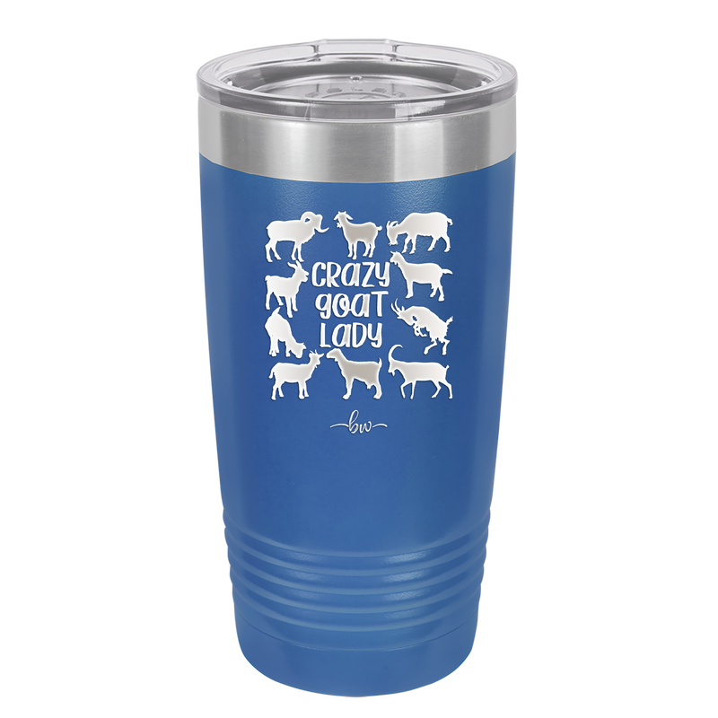 Crazy Goat Lady - Laser Engraved Stainless Steel Drinkware - 1864 -