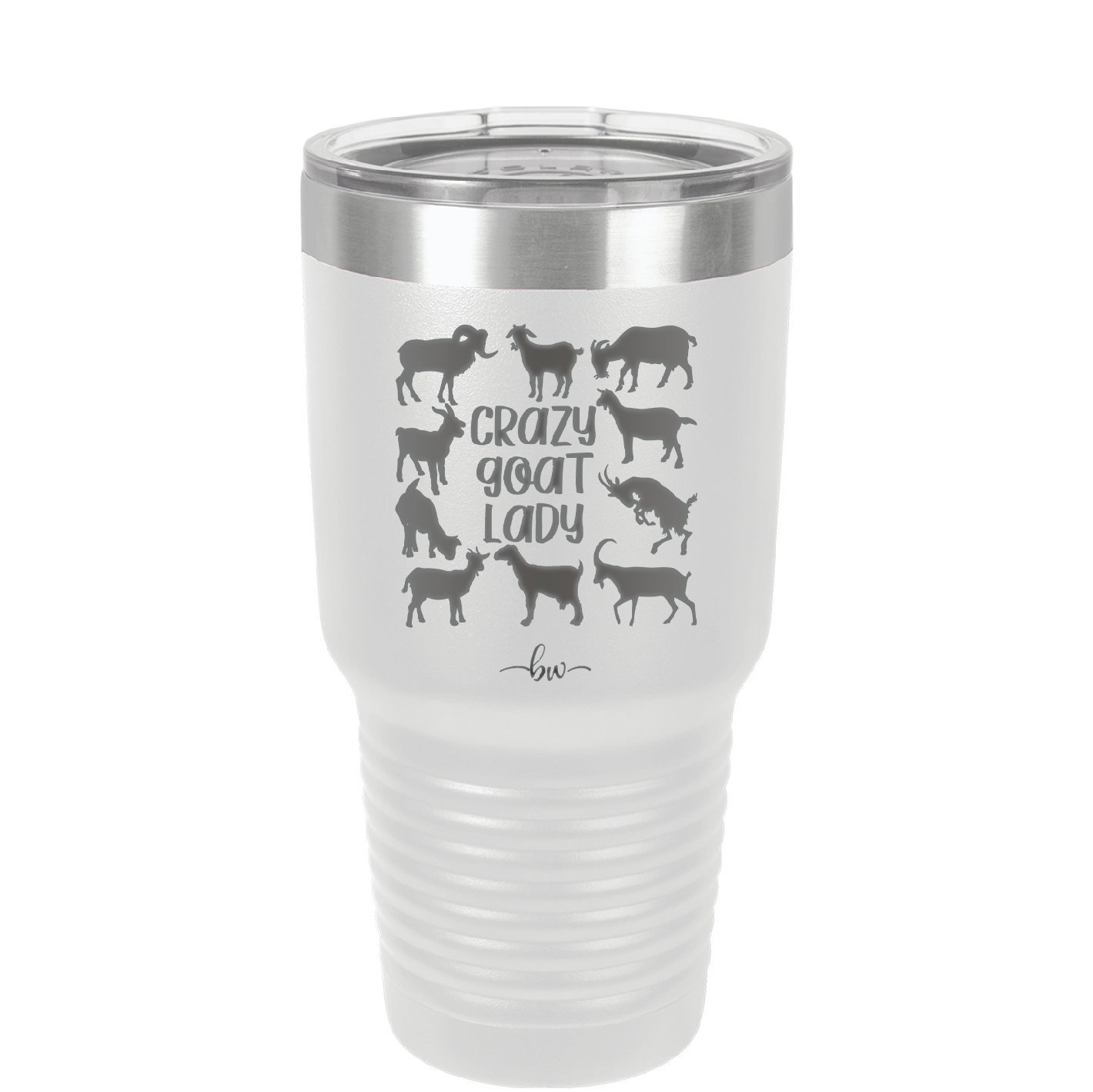 Crazy Goat Lady - Laser Engraved Stainless Steel Drinkware - 1864 -