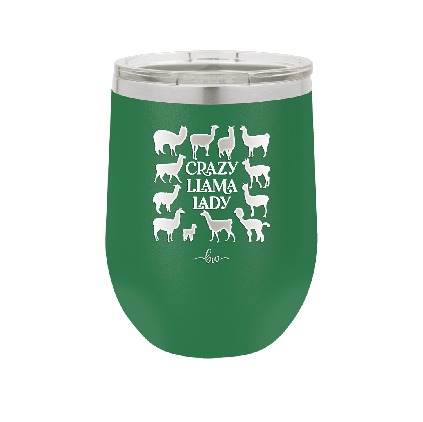 Crazy Llama Lady - Laser Engraved Stainless Steel Drinkware - 1865 -